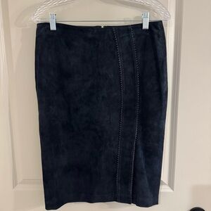 DANIER Dark Blue Suede Skirt